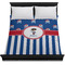 Blue Pirate Duvet Cover - Queen - On Bed - No Prop