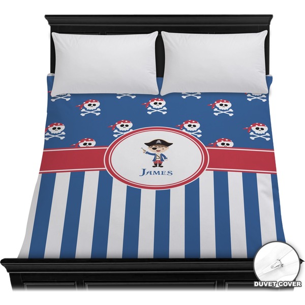 Custom Blue Pirate Duvet Cover - Full / Queen (Personalized)