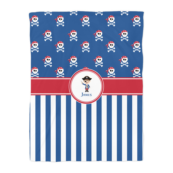 Blue Pirate Duvet Cover - Twin - Front