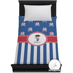 Blue Pirate Duvet Cover - Twin (Personalized)