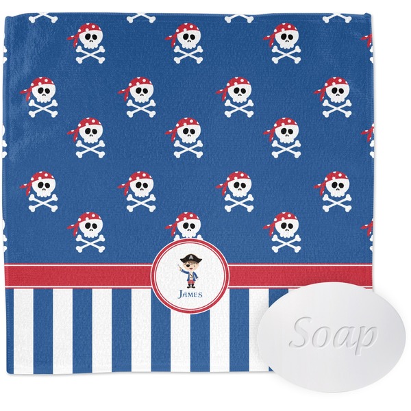 Custom Blue Pirate Washcloth (Personalized)