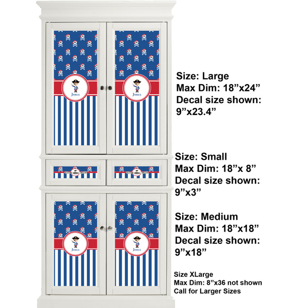 Blue Pirate Full Cabinet (Show Sizes)