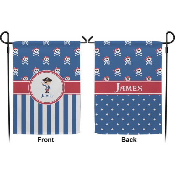 Blue Pirate Garden Flag - Double Sided Front and Back