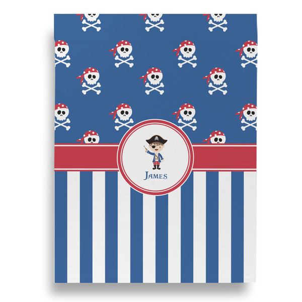 Blue Pirate House Flags - Double Sided - FRONT