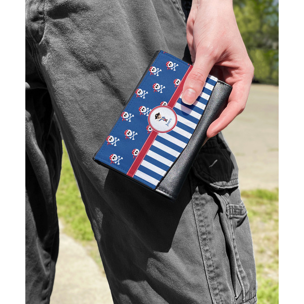 Blue Pirate Genuine Leather Womens Wallet - In Context