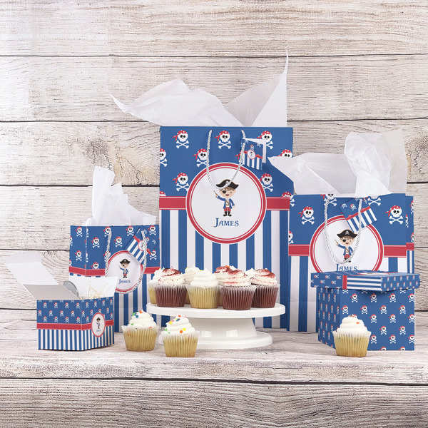 Blue Pirate Gift Bags - In Context