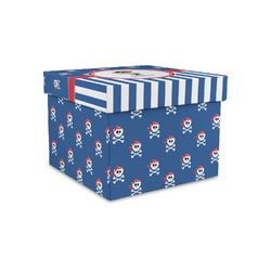 Blue Pirate Gift Box with Lid - Canvas Wrapped - Small (Personalized)
