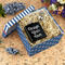 Blue Pirate Gift Boxes with Lid - Canvas Wrapped - X-Large - In Context