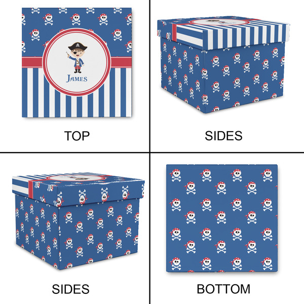 Blue Pirate Gift Boxes with Lid - Canvas Wrapped - XX-Large - Approval