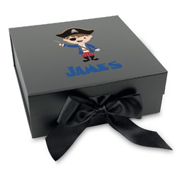 Blue Pirate Gift Box with Magnetic Lid - Black (Personalized)
