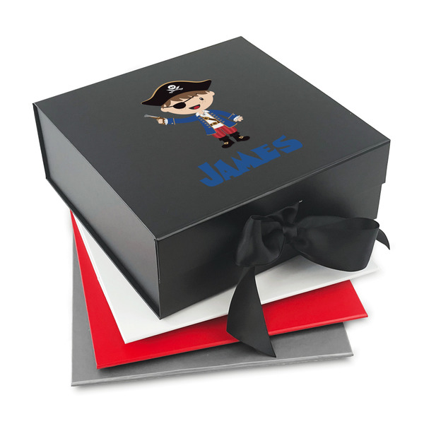 Custom Blue Pirate Gift Box with Magnetic Lid (Personalized)