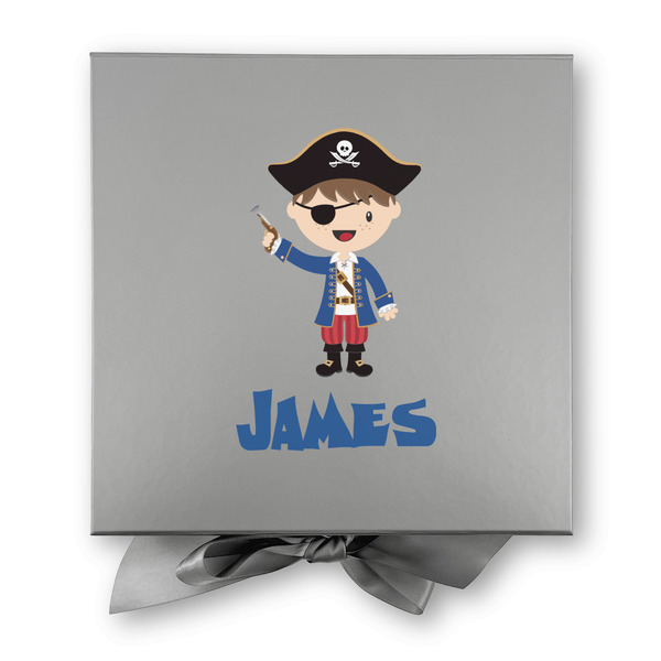 Blue Pirate Gift Boxes with Magnetic Lid - Silver - Approval