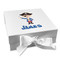 Blue Pirate Gift Boxes with Magnetic Lid - White - Front