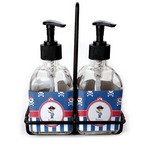 Blue Pirate Glass Soap & Lotion Bottle Set (Personalized)