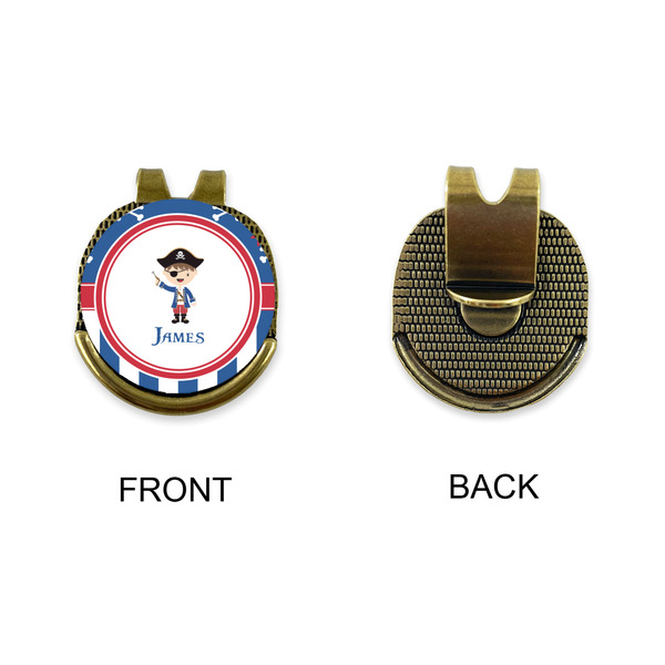 Blue Pirate Golf Ball Hat Clip Marker - Apvl - GOLD