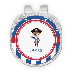 Blue Pirate Golf Ball Marker - Hat Clip - Silver