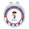Blue Pirate Golf Ball Marker - Hat Clip - Silver