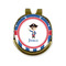 Blue Pirate Golf Ball Marker - Hat Clip - Gold
