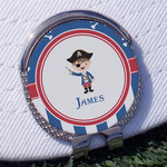 Blue Pirate Golf Ball Marker - Hat Clip