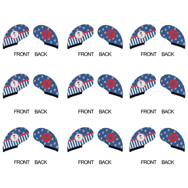 Blue Pirate Golf Club Covers - APPROVAL (set of 9)