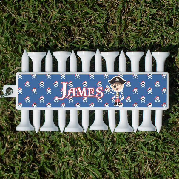 Custom Blue Pirate Golf Tees & Ball Markers Set (Personalized)