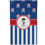 Blue Pirate Golf Towel - Poly-Cotton Blend - Small w/ Name or Text