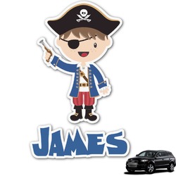Blue Pirate Graphic Car Decal (Personalized)