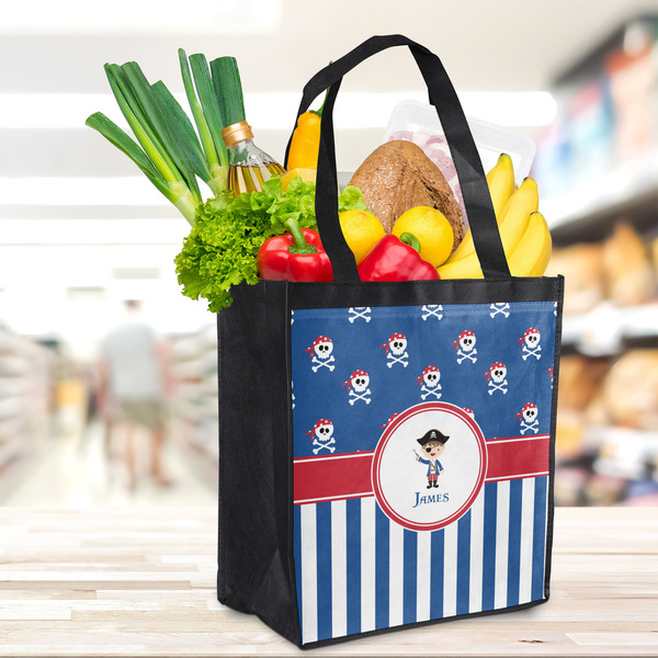 Blue Pirate Grocery Bag - LIFESTYLE