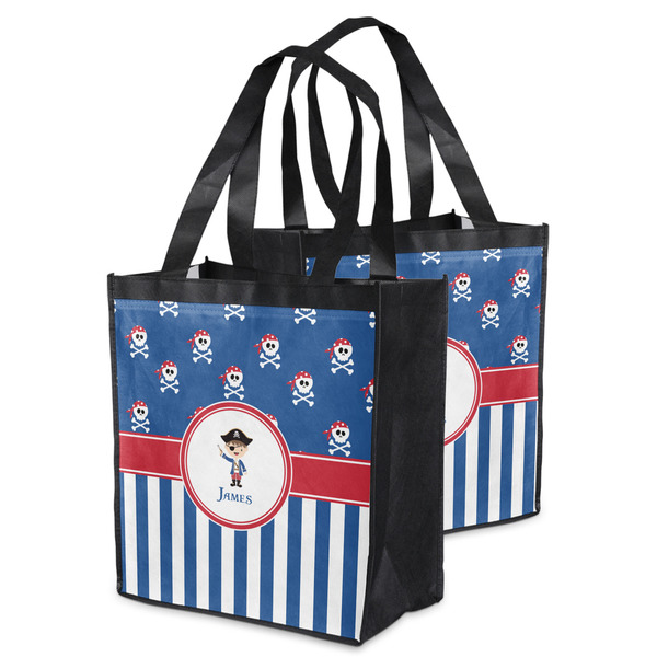 Blue Pirate Grocery Bag - MAIN