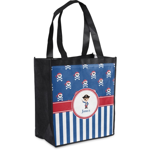 Custom Blue Pirate Grocery Bag (Personalized)