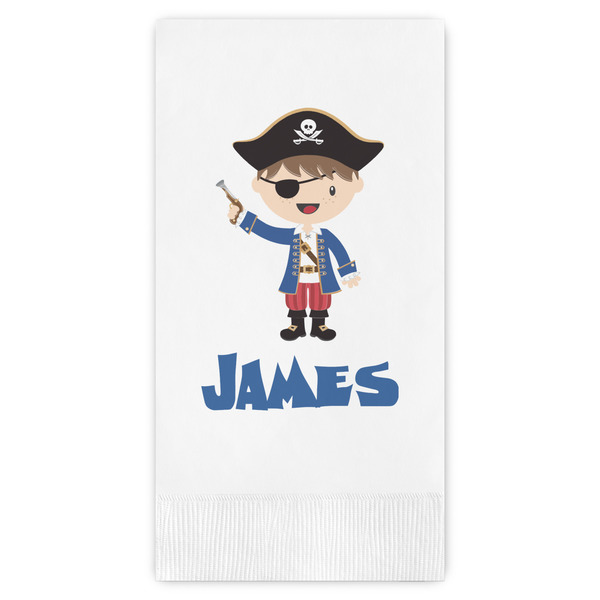 Custom Blue Pirate Guest Towels - Full Color (Personalized)