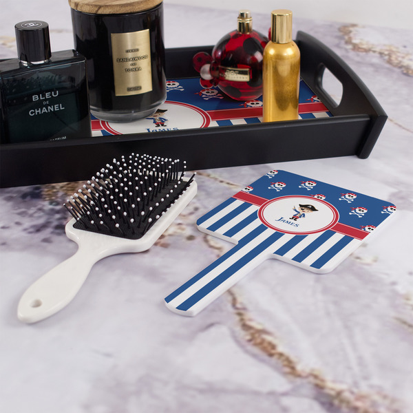 Blue Pirate Hand Mirror - With Hair Brush