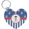 Blue Pirate Heart Keychain (Personalized)