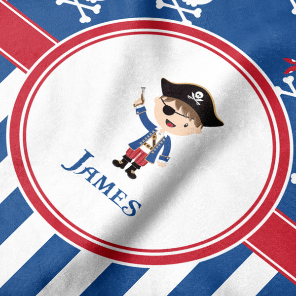 Blue Pirate Hooded Baby Towel- Detail Close Up