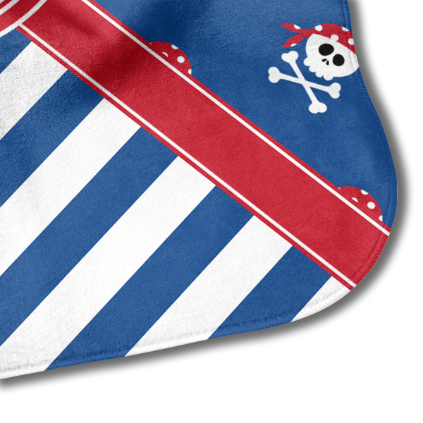 Blue Pirate Hooded Baby Towel- Detail Corner