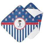 Blue Pirate Hooded Baby Towel (Personalized)