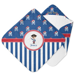 Blue Pirate Hooded Baby Towel (Personalized)