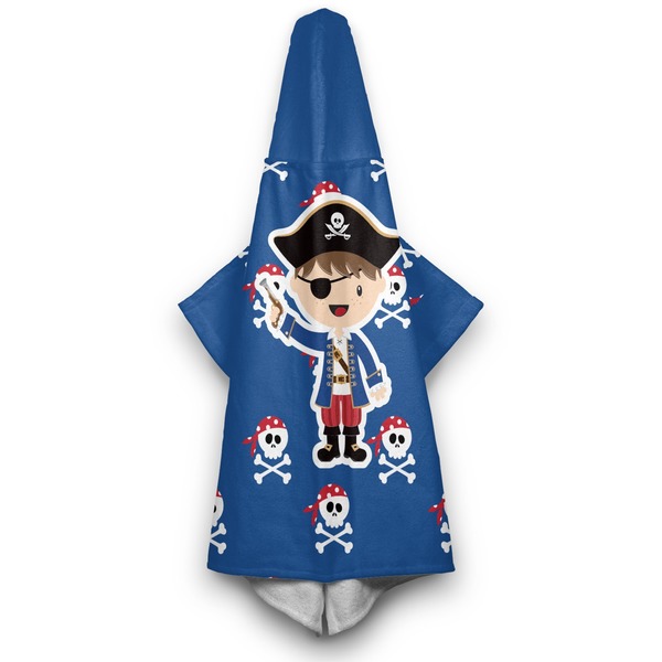 Blue Pirate Hooded Towel - Hanging