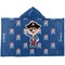 Blue Pirate Kids Hooded Towel (Personalized)