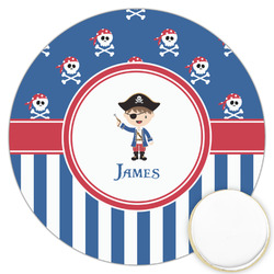Blue Pirate Printed Cookie Topper - 3.25" (Personalized)