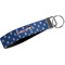 Blue Pirate Webbing Keychain FOB with Metal