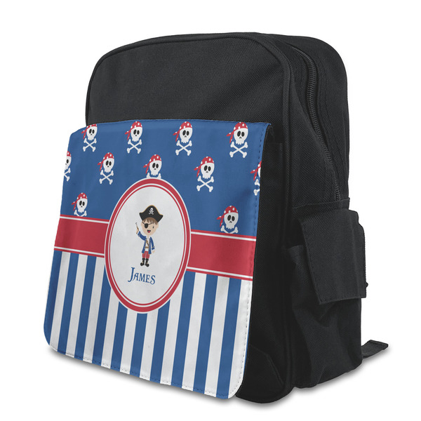 Custom Blue Pirate Preschool Backpack (Personalized)