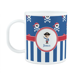 Blue Pirate Plastic Kids Mug (Personalized)