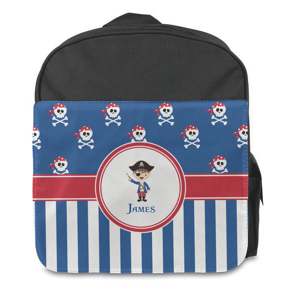 Blue Pirate Kids Backpack - Front