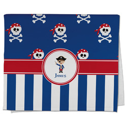 Blue Pirate Kitchen Towel - Poly Cotton w/ Name or Text