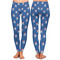 Blue Pirate Ladies Leggings - Front and Back