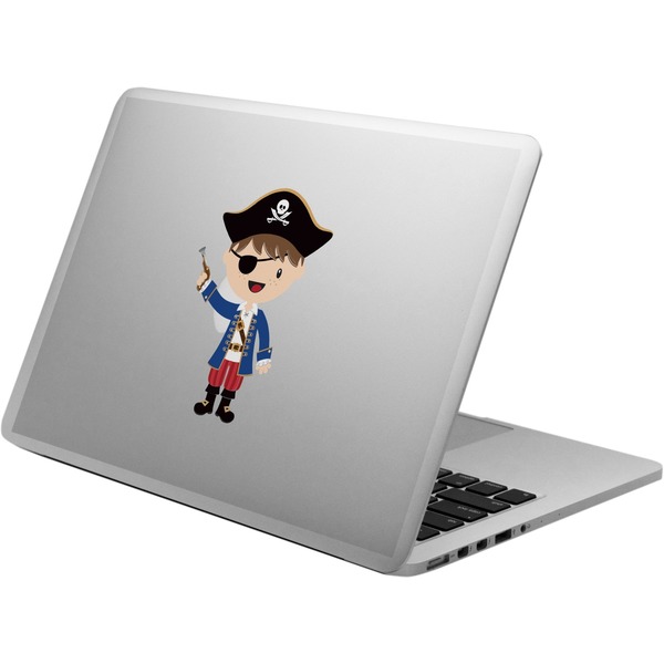 Custom Blue Pirate Laptop Decal