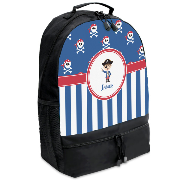 Custom Blue Pirate Backpacks - Black (Personalized)