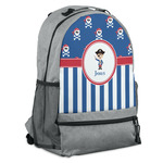 Blue Pirate Backpack - Grey (Personalized)
