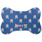 Blue Pirate Bone Shaped Dog Food Mat (Personalized)